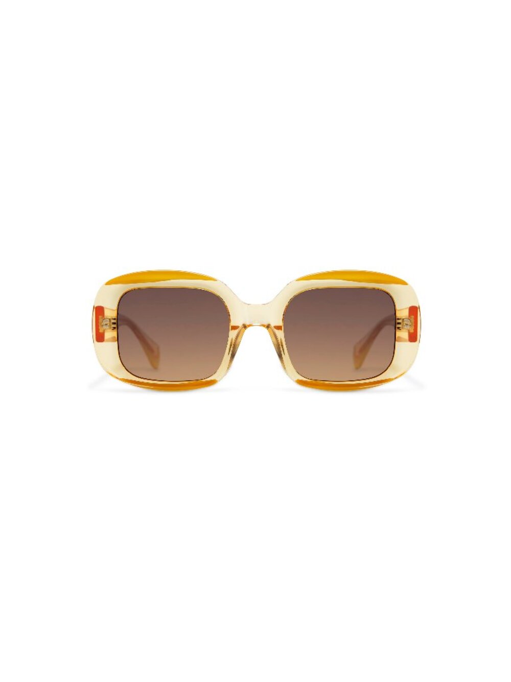 New Gigi Studios Women's Sunglasses Yellow Square Acetate Frame BITTER 5 51